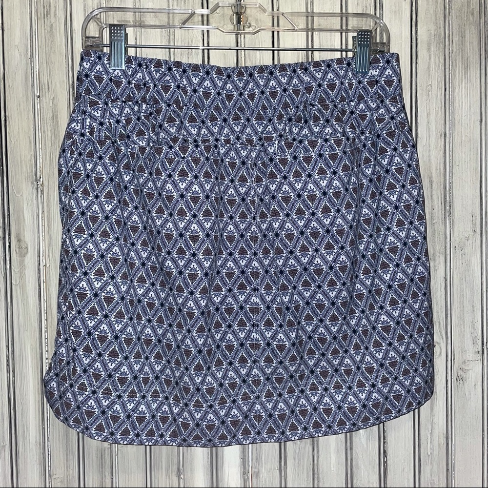 Athleta Blue Patterned Skort With Drawstring - image 3